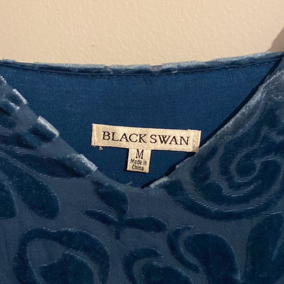 1920’s Inspired Teal Jacquard Cocktail Dress - Picture 2 of 4